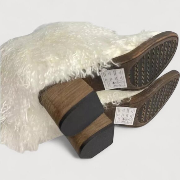Bearpaw Botica White Shearling Fur Wool Warm Mongolian Sherpa Winter Boots 10 - Picture 6 of 9
